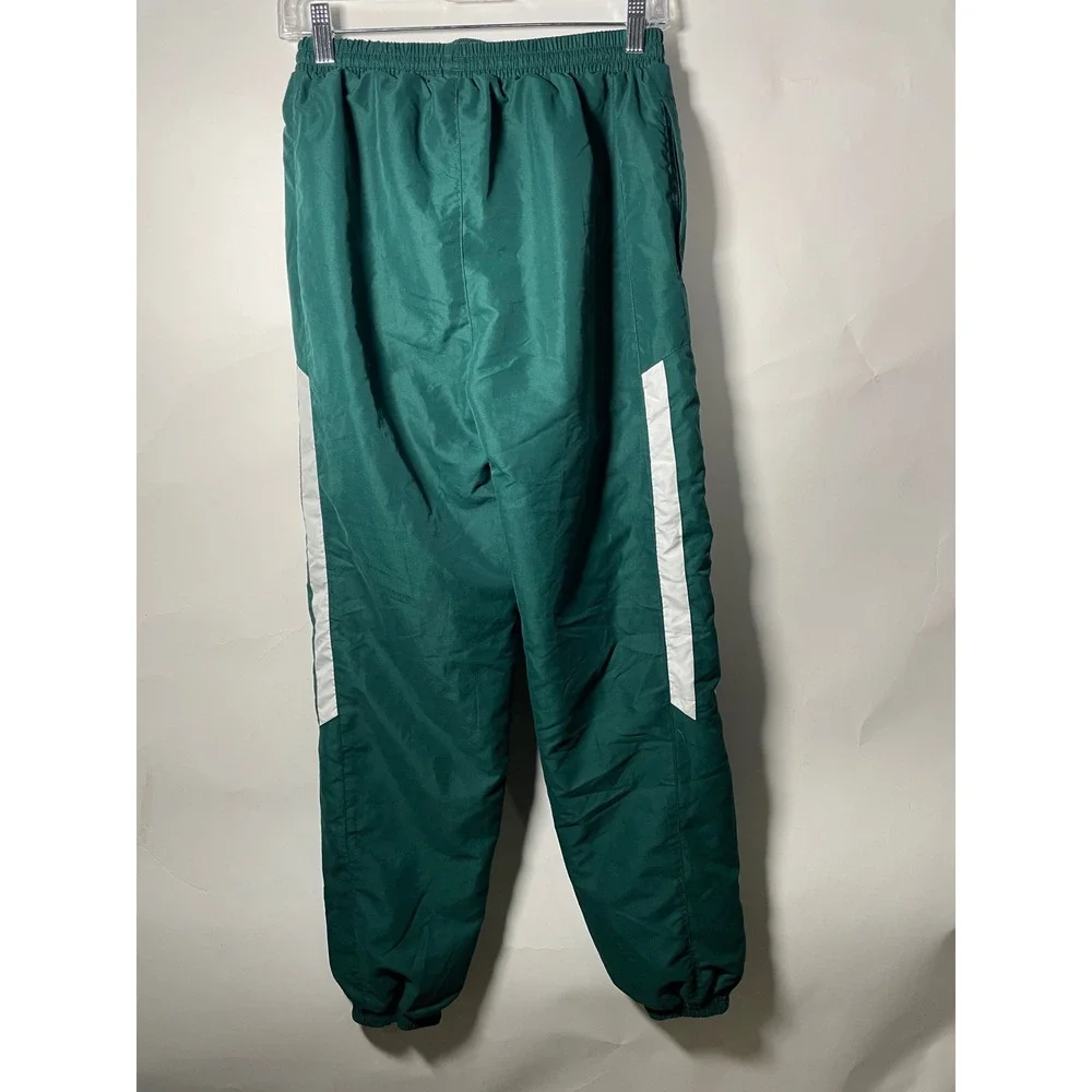 Diadora Mens Track Pants Green White Stripe Athletic‎ Warm Up Joggers Size Small